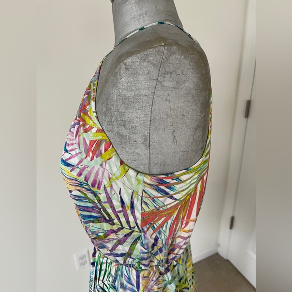PARKER TROPICAL PRINT TIERED KEYHOLE DRESS - Picture 5 of 13